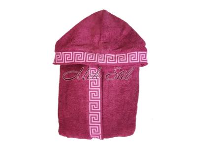 Халати за баня Дамски халати за баня Халат - Микропамук Меандър цвят бордо